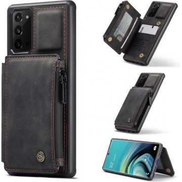 CASEME Back Cover Wallet Hoesje voor Samsung Galaxy Note 20 - Zwart