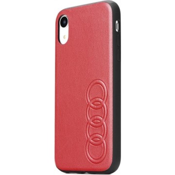Originele AUDI lederen case voor de  iPhone 11 6.1 - rood