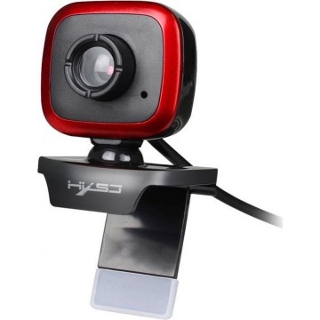 Let op type!! HXSJ A849 480P Verstelbare 360 Graden HD-videowebcam-pc-camera met microfoon (zwart rood)
