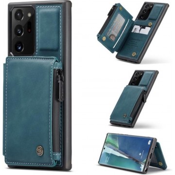CASEME Back Cover Wallet Hoesje voor Samsung Galaxy Note 20 Ultra - Blauw