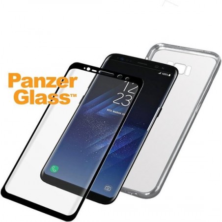 PanzerGlass PREMIUM Samsung Galaxy S8 Plus-Black with Clear EdgeGrip Cover