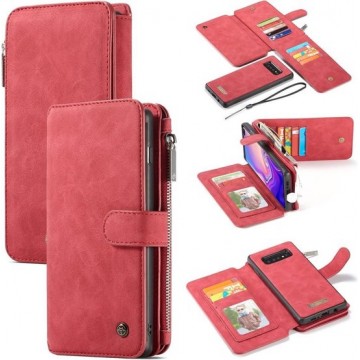 Caseme - luxe portemonnee hoes - Samsung Galaxy S10 - Rood