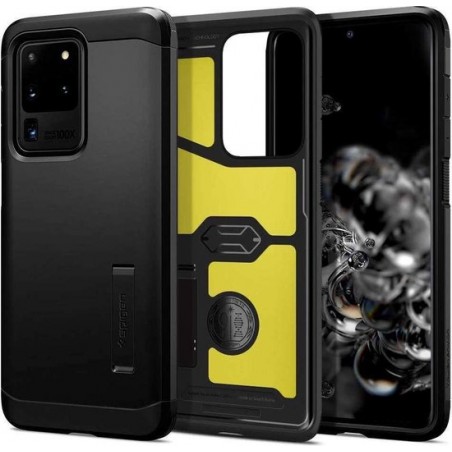 Hoesje Samsung Galaxy S20 Ultra - Spigen Tough Armor Case - Zwart