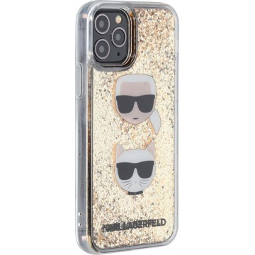 Karl Lagerfeld Apple iPhone 11 Pro Goud Backcover hoesje - Liquid Glitter
