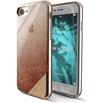 X-Doria Apple iPhone SE 2020 / iPhone 7/8 Revel Lux Glitter Hoesje - Glitter Gold