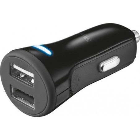 Trust Auto Oplader met 2 USB poorten - 20W