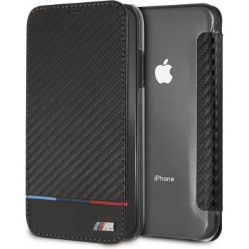 BMW booktype hoesje Smooth Leather Apple iPhone XS Max Tricolor - Tricolor Stripe