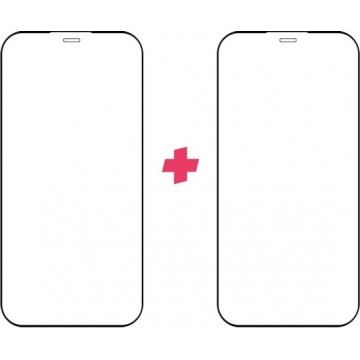 DuoPack: iPhone 12 screenprotector gehard glas Edge to Edge