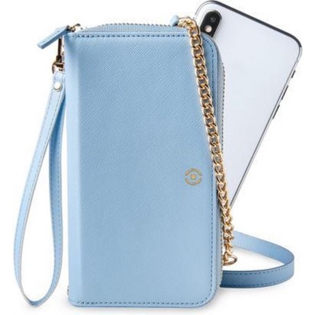 Celly Venere Pochette Clutch Hoesje Universeel Voor Smartphones tot 6,5 Inch Blauw