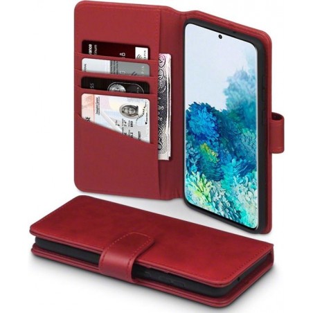 Samsung Galaxy S20+ Bookcase hoesje - CaseBoutique - Effen Rood - Leer