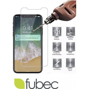 Iphone X (Iphone 10) Screenprotector Tempered glass - Fubec