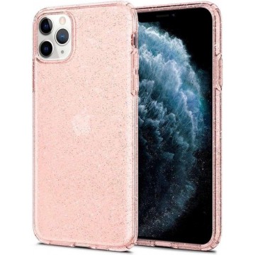 Hoesje Apple iPhone 11 Pro Max - Spigen Liquid Crystal Glitter Case - Roze/Quartz