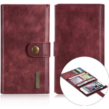 dg ming luxe magnetische leren wallet iphone 6 s wijnrood