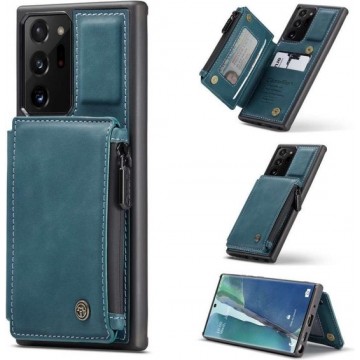 Portemonnee Hoesje | CASEME | Samsung Galaxy Note 20 Ultra Back Cover Wallet Case - Blue