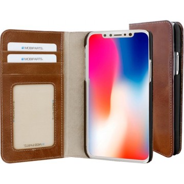 Mobiparts Excellent Wallet Case Apple iPhone X/XS Oaked Cognac