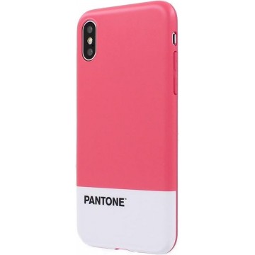 iPhone Xs/X Backcase hoesje - Pantone - Poezen Roze - TPU