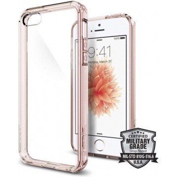 Spigen Ultra Hybrid Apple iPhone SE Hoesje - Rose Crystal