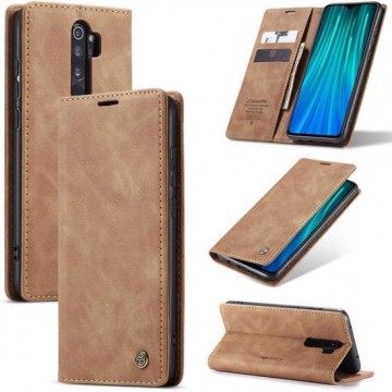 CASEME Xiaomi Redmi Note 8 Pro Retro Wallet Case - Bruin