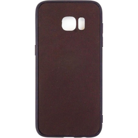 Leren Telefoonhoesje Samsung S7 Edge – Bumper case - Chocolade Bruin