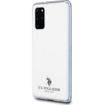 U.S. Polo Small Horse Backcover Hoesje Samsung Galaxy S20 Plus - Wit