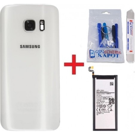 Voor Samsung Galaxy S7 Edge achterkant + batterij - wit