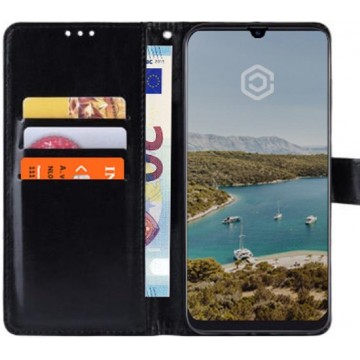 Casecentive Leren Wallet Stand case - Portemonnee hoesje - Galaxy A40 zwart