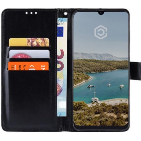 Casecentive Leren Wallet Stand case - Portemonnee hoesje - Galaxy A40 zwart