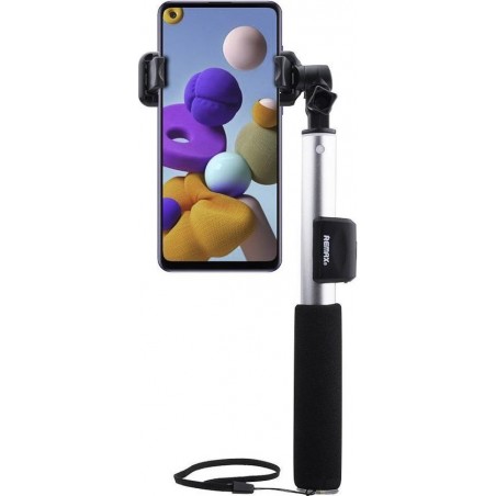 Remax - Samsung Galaxy A21s Selfie Stick Bluetooth Zilver