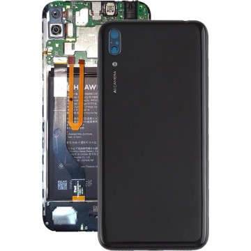 Let op type!! Original Battery Back Cover with Camera Lens & Side Keys for Huawei Y7 Pro (2019)(Black)