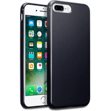 Apple iPhone 7 Plus & 8 Plus Hoesje - Siliconen Back Cover - Zwart