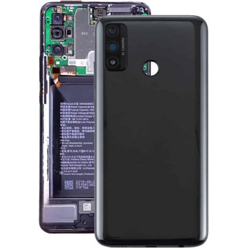 Batterij-achterklep met cameralensafdekking voor Huawei P smart 2020 (zwart)