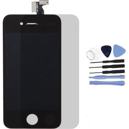 Voor Apple iPhone 4 - AAA+ LCD scherm Zwart & Screen Guard + Tools