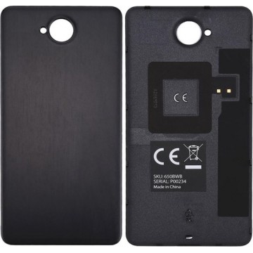 Let op type!! For Microsoft Lumia 650 Wood Texture Battery Back Cover with NFC Sticker
