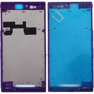 Let op type!! Front Housing LCD Frame Bezel Plate for Sony Xperia Z Ultra / XL39h / C6802(Purple)