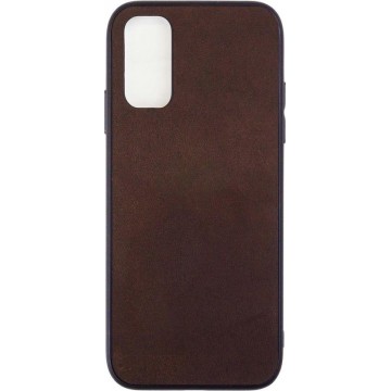 Leren Telefoonhoesje Samsung S20  – Bumper case - Chocolade Bruin