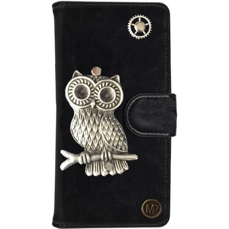 MP Case® PU Leder Mystiek design Zwart Hoesje voor LG G6 Uil Bedel book case wallet case