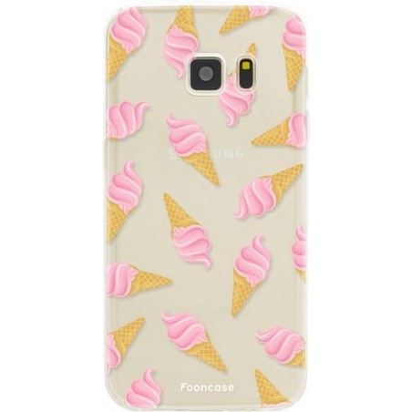 FOONCASE Samsung Galaxy S7 hoesje TPU Soft Case - Back Cover - Ice Ice Baby / Ijsjes / Roze ijsjes