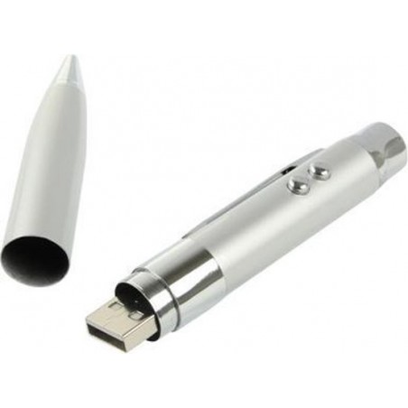 Let op type!! 3 in 1 Laser Pen stijl USB schicht schijf  zilver (4GB)