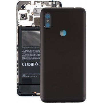 Batterij achterkant met zijtoetsen voor Xiaomi Redmi Note 6 Pro (zwart)