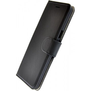 Echt Leder Zwart Wallet Bookcase Pearlycase Hoesje voor Samsung Galaxy S8 Plus