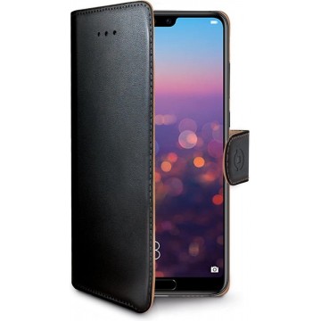 Celly - Huawei P20 - Wally Bookcase Black - Openklap Hoesje Huawei P20  - Huawei Case Black