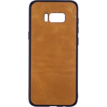 Leren Telefoonhoesje Samsung S8 PLUS – Bumper case - Cognac Bruin