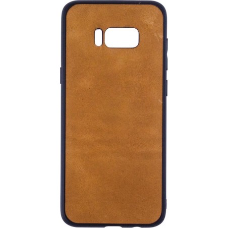 Leren Telefoonhoesje Samsung S8 PLUS – Bumper case - Cognac Bruin