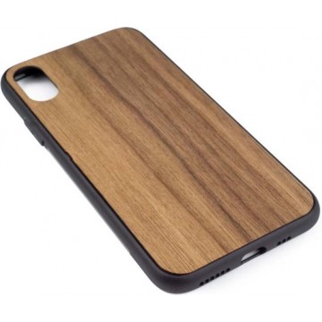 Houten Telefoonhoesje iPhone XS – Bumper case - Walnoot