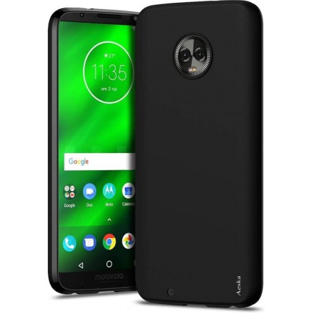 Motorola Moto G6 Hoesje - Siliconen Back Cover - Zwart