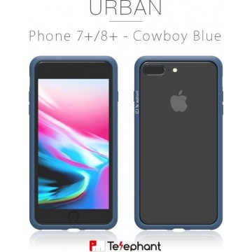 Telephant Urban iPhone 7/8 Plus Bumper Hoesje Cowboy Blauw