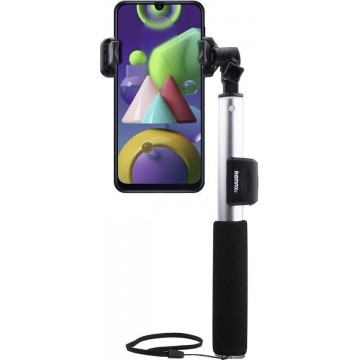 Remax - Samsung Galaxy M21 Selfie Stick Bluetooth Zilver