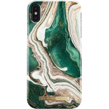 iDeal of Sweden Fashion Back Case Golden Jade Marble voor iPhone Xs Max