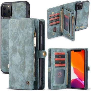CaseMe Vintage Wallet Case Hoesje iPhone 11 Pro - Blauw