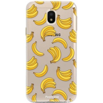 FOONCASE Samsung Galaxy J3 2017 hoesje TPU Soft Case - Back Cover - Bananas / Banaan / Bananen
